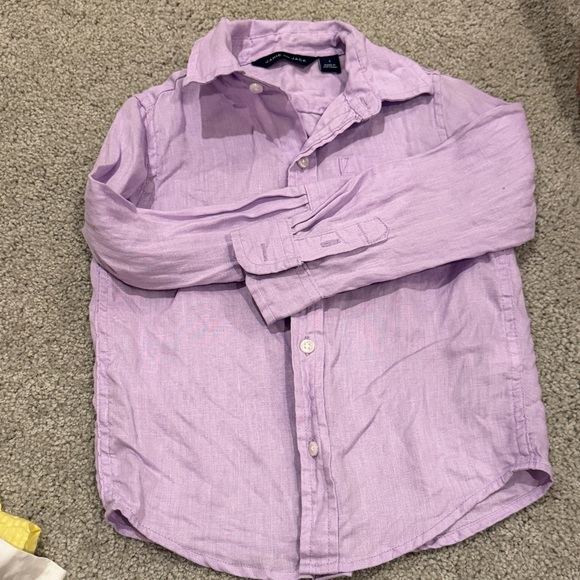 Janie and Jack Other - Janie and Jack Linen Lavender Button-Down Shirt